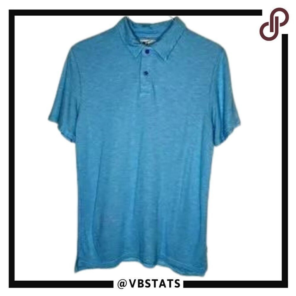 Trunks‎ Surf & Swim Co Mens Polo Shirt Blue Stripe Short Sleeve Size S